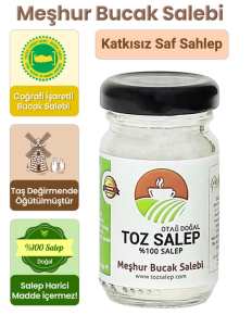 Doğal Toz Salep 25 Gr Meşhur Bucak Salebi Katkısız Saf Sahlep